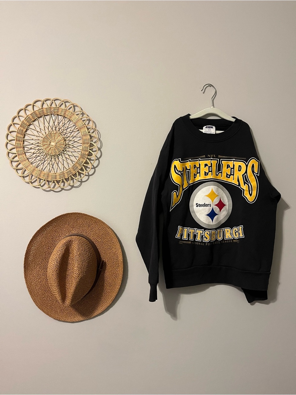 Pittsburgh Steelers Black Crewneck Sweatshirt for Kids